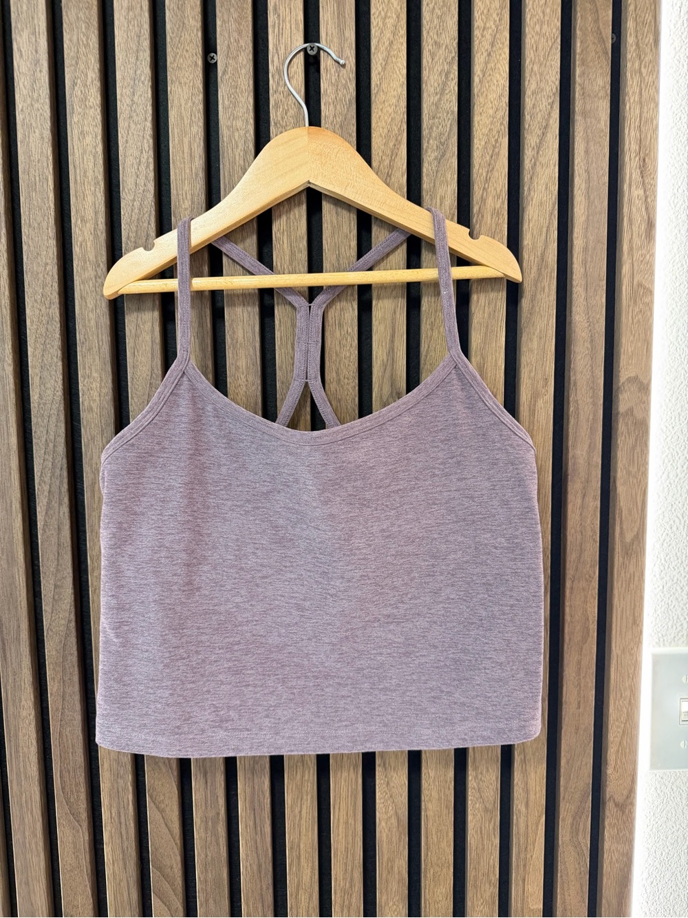 Beyond Yoga Mauve Strappy Cropped Tank